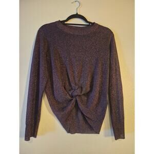 Samsoe & Samsoe Maddie Long Sleeve Shimmering Blouse with Front Knot